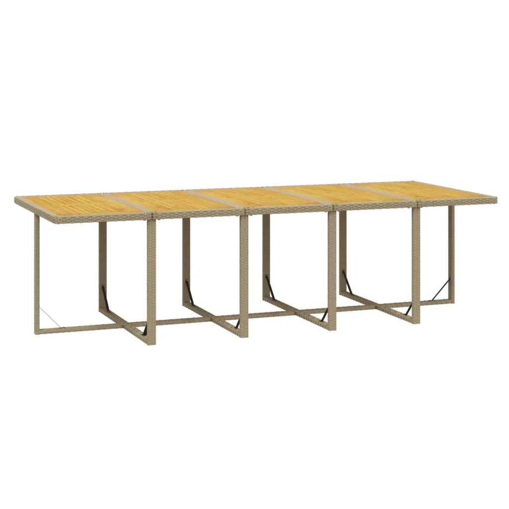 Set da Pranzo da Giardino 15 pz con Cuscini in Polyrattan Beige 3095609