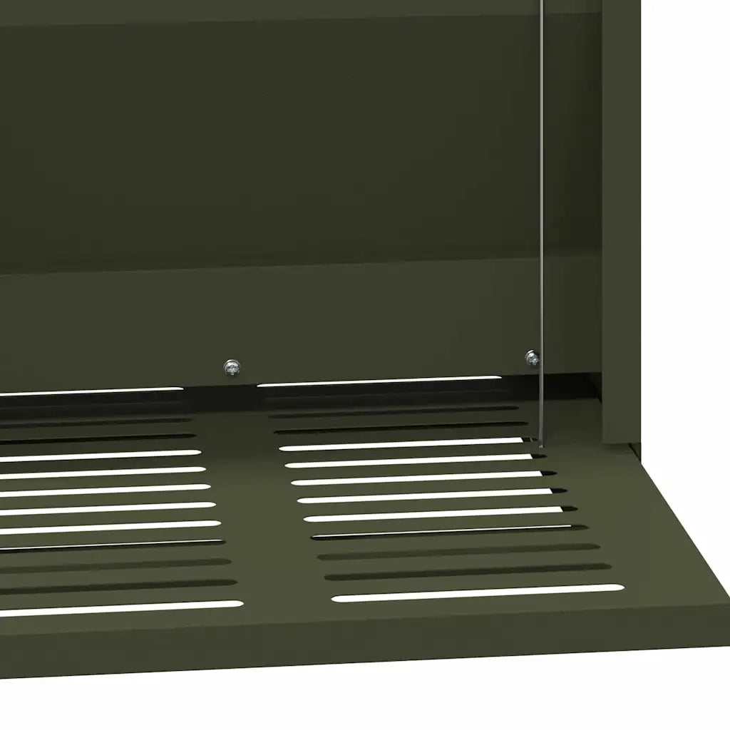 Mangiatore a Pedale per Pollo Verde oliva 33 x 42 x 40 cm CFW4076840