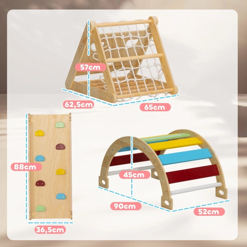 STRUTTURA DA ARRAMPICATA INDOOR 7 IN 1 Multicolore in legno