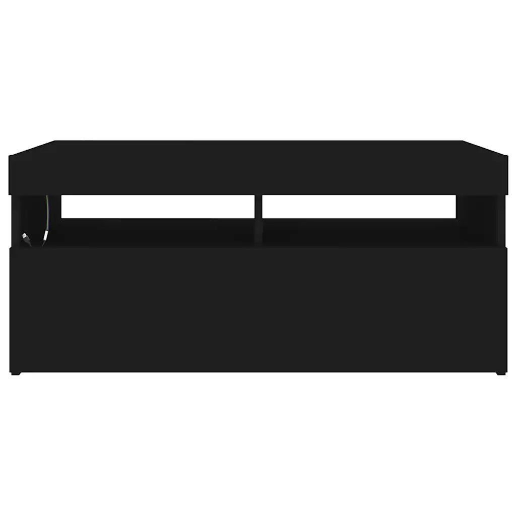 Mobile Porta TV con Luci LED Nero 90x35x40 cm 804383