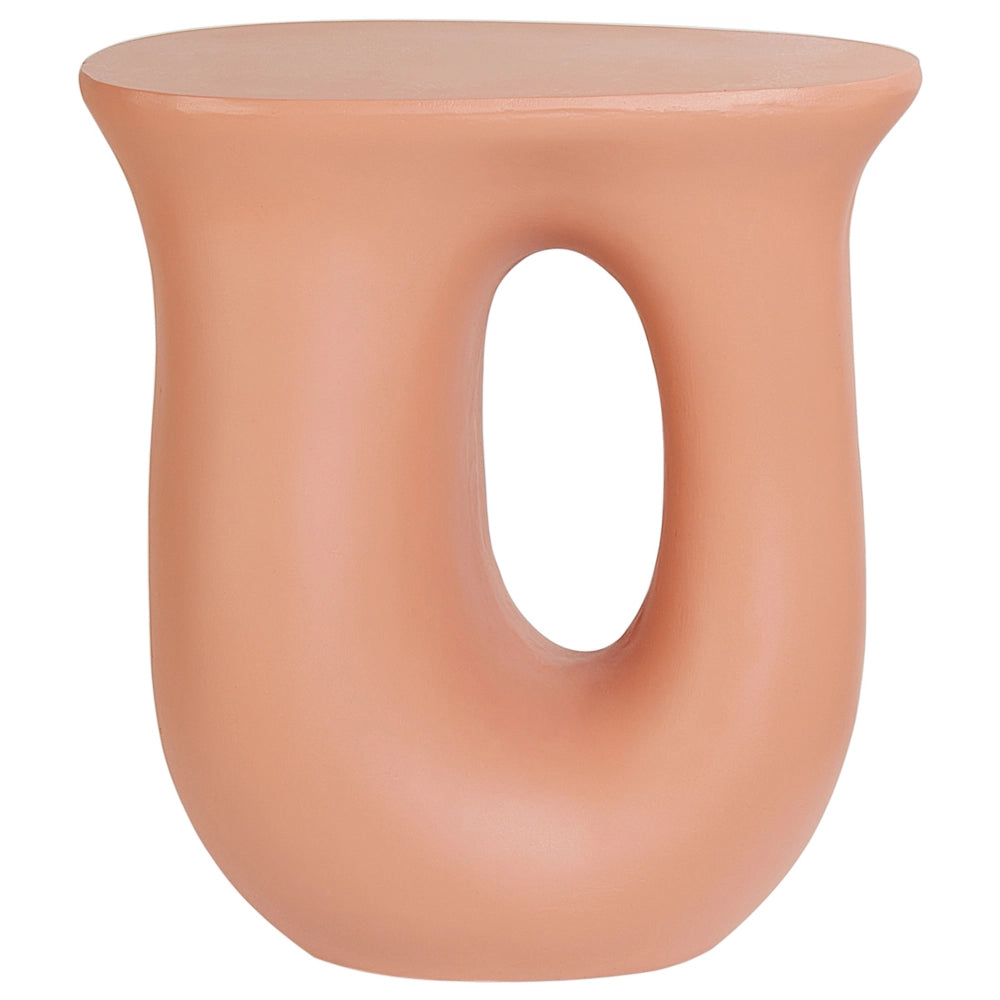 Tavolino in fibra di vetro MgO arancione di forma irregolare resistente alle macchie UV Ruggine Acqua Resistente al Vento Boho Moderno Soggiorno all'Aperto