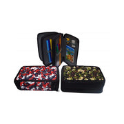 Trade Shop - Astuccio Mimetico Con 3 Zip Triplo Scomparto Accessoriato 27 Pz. Scuola Bambini -