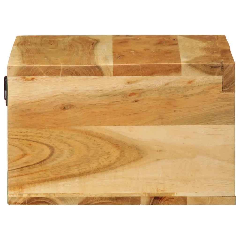 Mobile TV a Parete-Mobile TV a Muro 40x30x19 cm in Legno Massello di Acacia