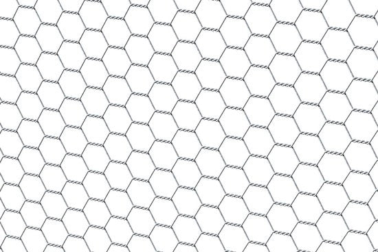 Recinzione per conigli Zeshoekig gaas 10 metri zincato a maglia 13 x 13 mm altezza 50 cm lunghezza 10 m.
