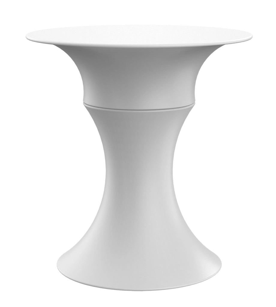 Tavolino da Giardino Componibile Ø37x47 cm in Resina Arkema Olimpo Bianco