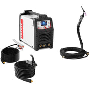 Saldatrice TIG AC/DC 200A ciclo di lavoro 80% LCD digitale pulsato acciaio al carbonio plastica nera e bianca 14_0009715