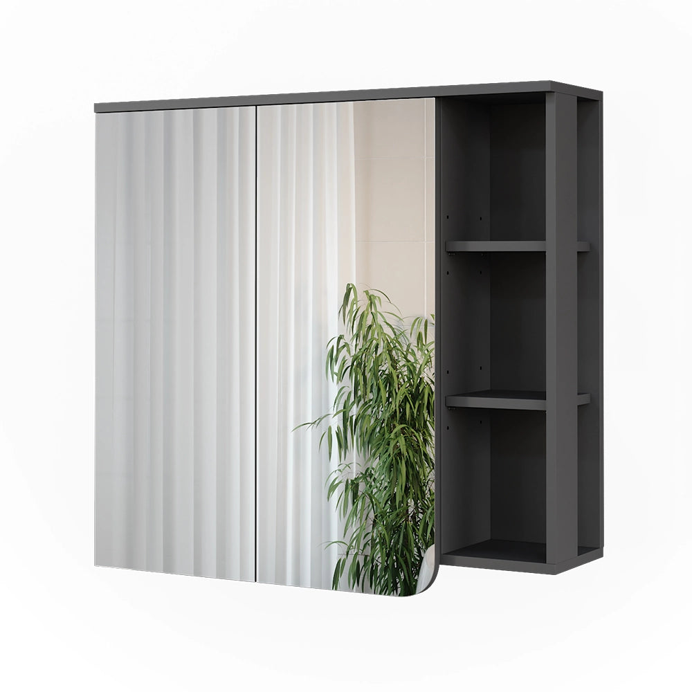 Vicco Mobile a specchio Antracite/bianco 80 x 75 cm