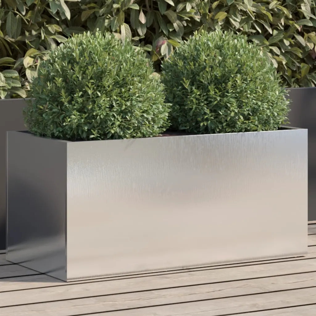 Fioriera Argento 62x30x29 cm in Acciaio Inox 841593