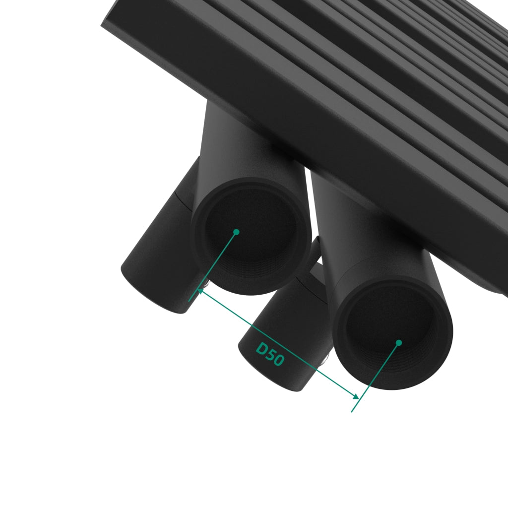 Scalda Asciugamani da Parete Slidre ad Acqua Calda 120 x 50 cm - Nero [neu.haus]