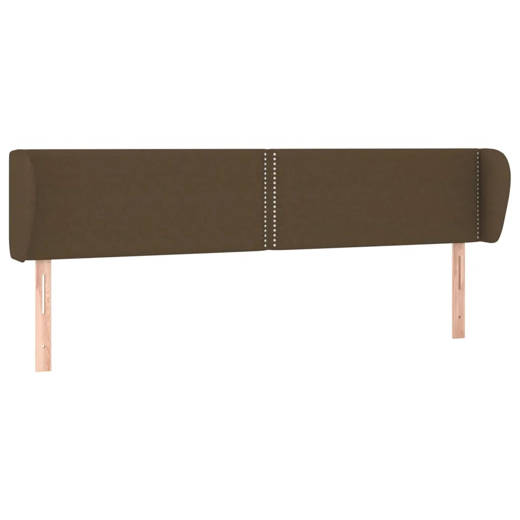 Testiera | Testata ad Orecchio Marrone Scuro 183x23x78/88 cm in Tessuto