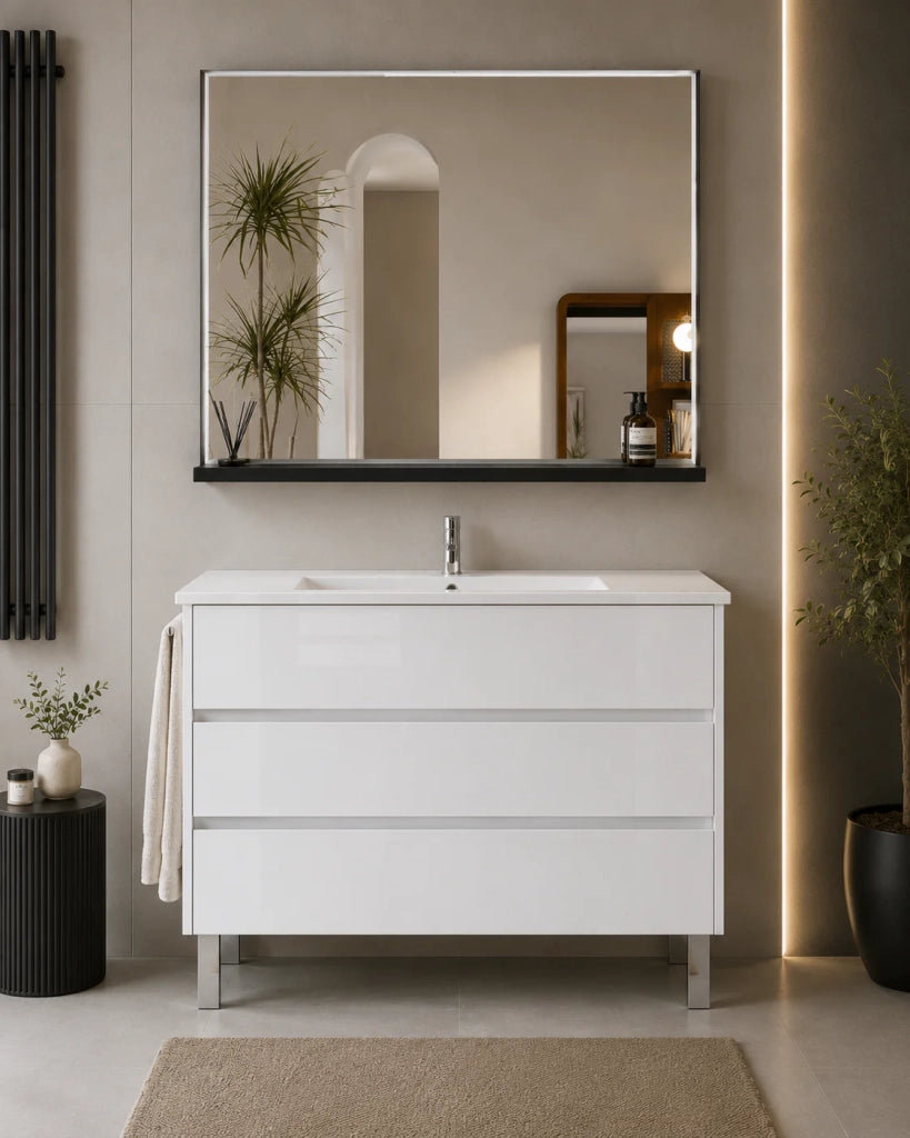 Mobile bagno con lavabo ORIGENBATH IMPERIA senza specchio 100x45 cm bianco