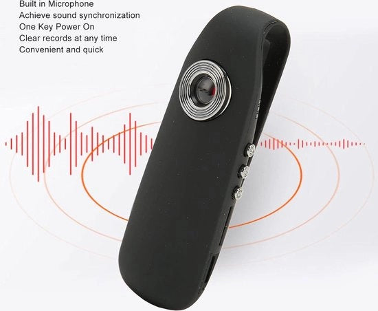 Cassa Body 1080P HD Nascosta - Camera Portatile da Tasca da Indossare - Registrazione Video Ciclica - Registrazione Personale per Ciclisti e Guardiani