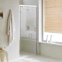 Porta Parete Doccia 80 cm 1 Anta Battente in Cristallo Trasparente 6mm H198 Fosterberg Aalborg