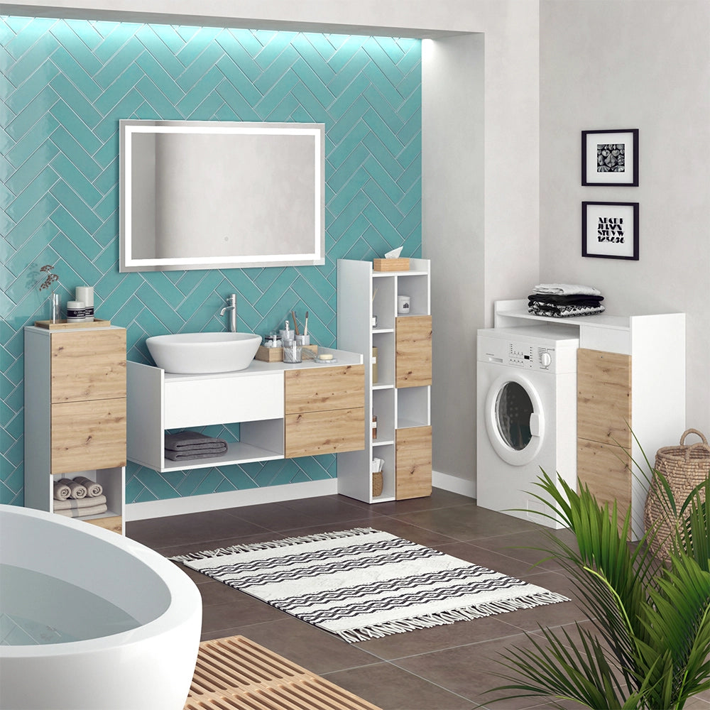Vicco Set di mobili da bagno Bianco 4 parti