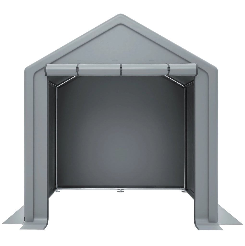 Garage per biciclette 190x170x200 cm con struttura in acciaio zincato e telo impermeabile; grigio scuro