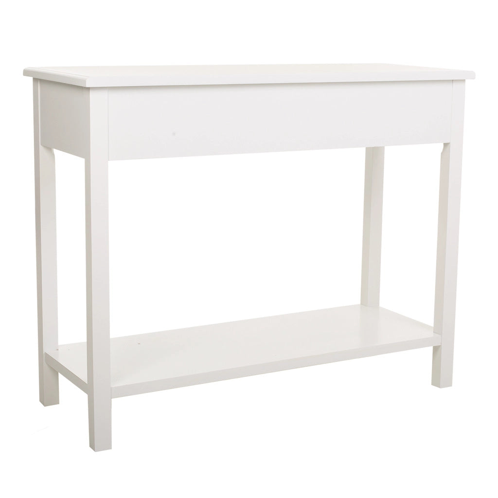 Mobile da ingresso in legno bianco 100x40x80h