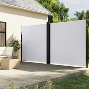 Tenda da Sole Laterale Retrattile Bianca 220x1200 cm 4004871