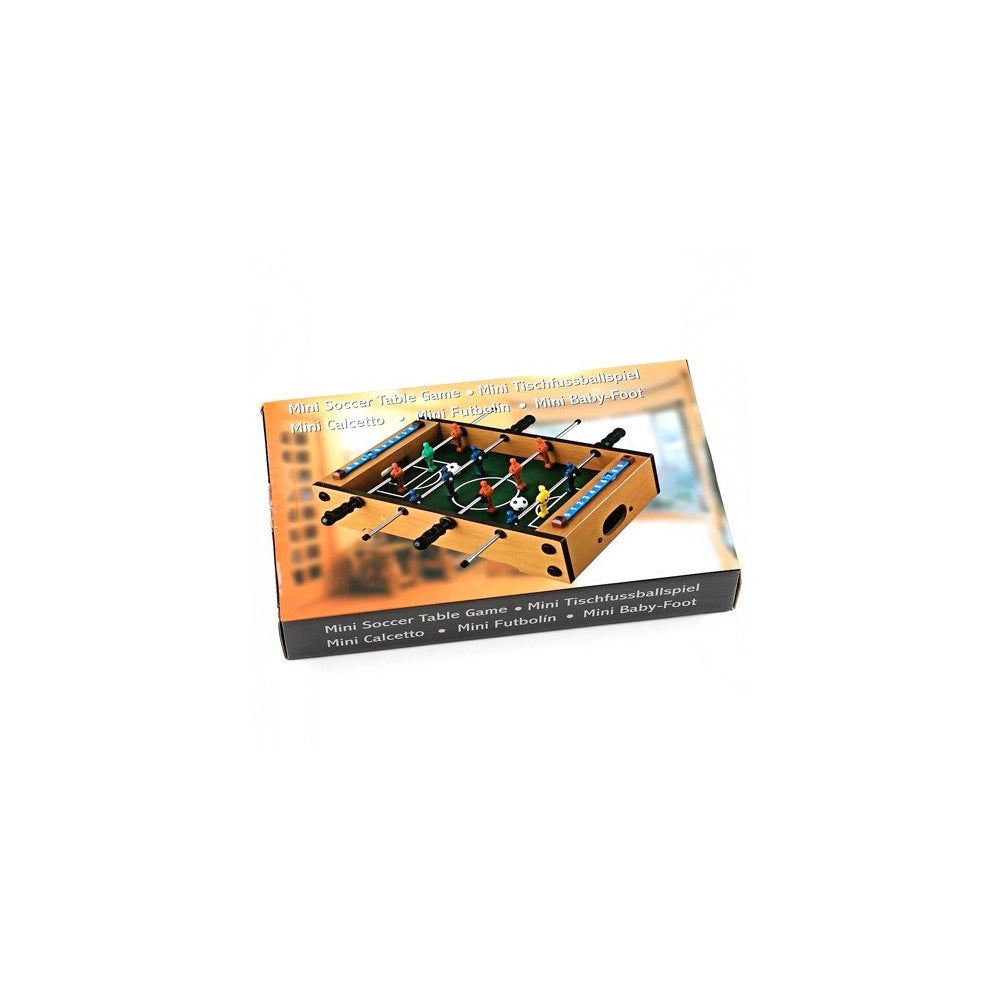 Trade Shop - Mini Calcetto Da Tavolo Struttura In Legno E Sagome In Plastica Pallina Inclusa -