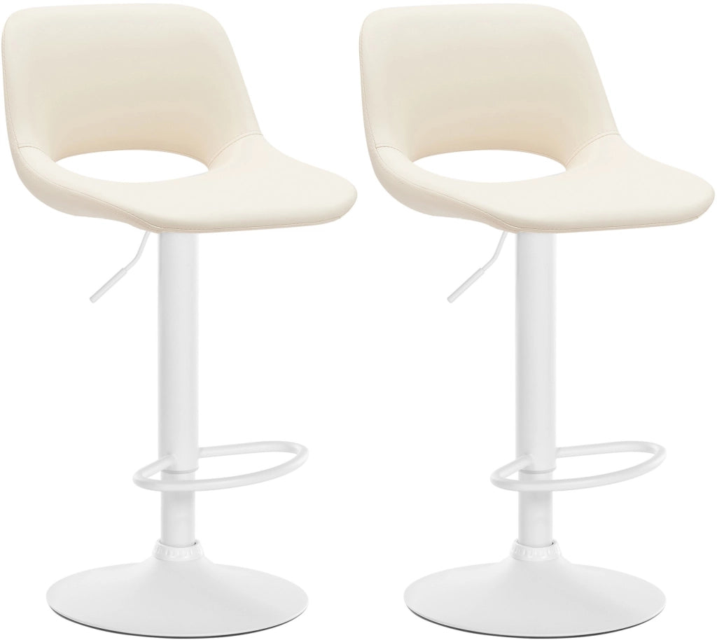 2er Set Barhocker Camden Kunstleder weiЯ