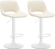 2er Set Barhocker Camden Kunstleder weiЯ