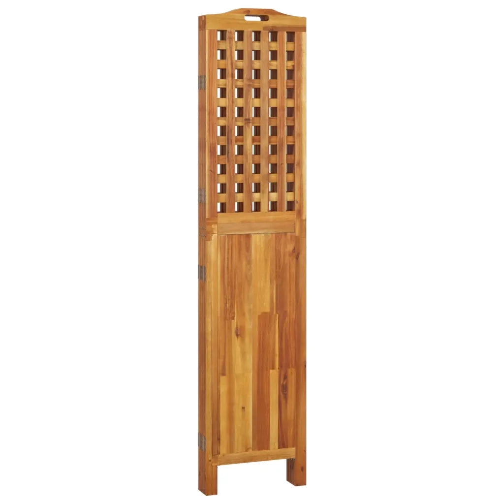Divisorio Ambienti | Divider per stanze | Paravento a 4 Pannelli 162x2x180 cm Legno Massello di Acacia
