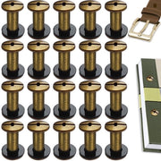 Chicago schroeven in acciaio inossidabile, 20 pezzi, M5 x 12 mm, per libri, borse, cinture, collari, zaini