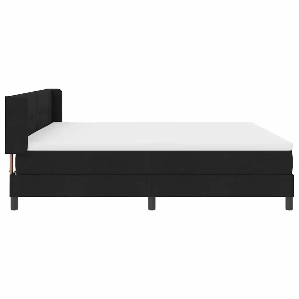 Letto a molle con testiera Nero 200 x 200 cm Tessuto 3341127