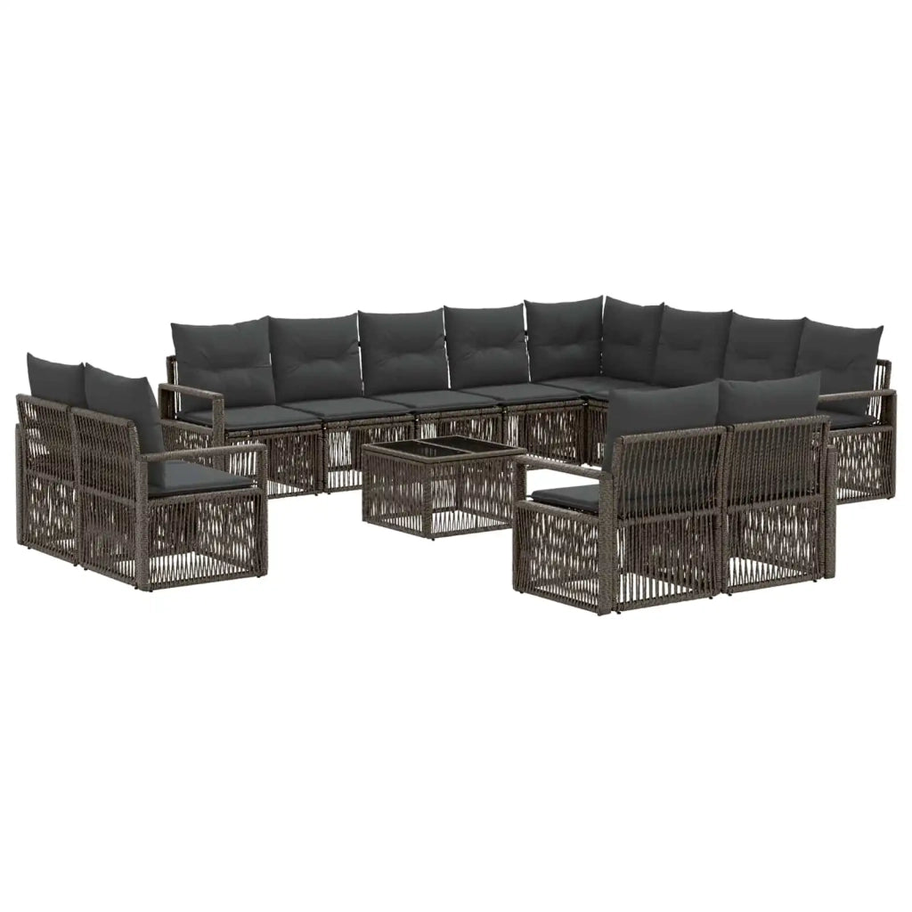 Set Divano da Giardino 13 pcs Grigio polyrattan 3435890