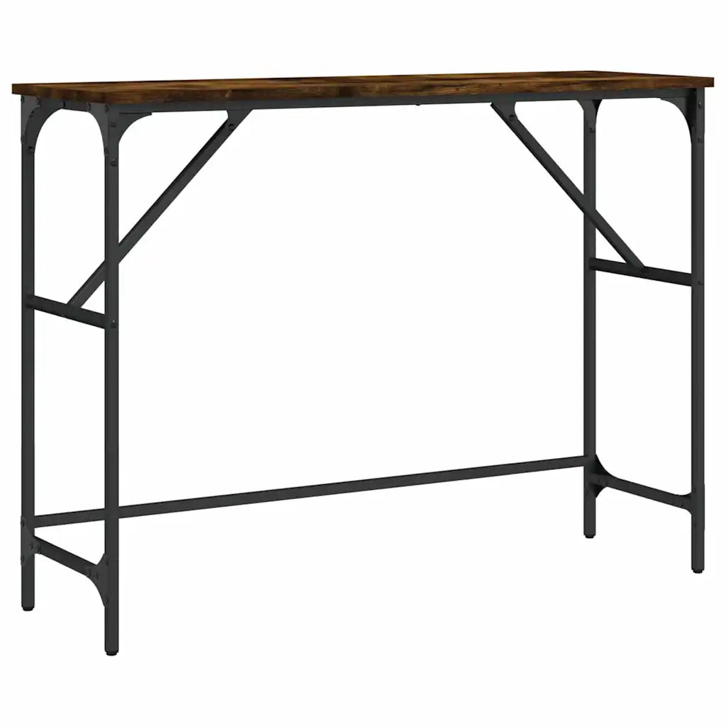Tavolo Consolle | Tavolo d'Ingresso Rovere Fumo 100x32x75 cm Legno Multistrato