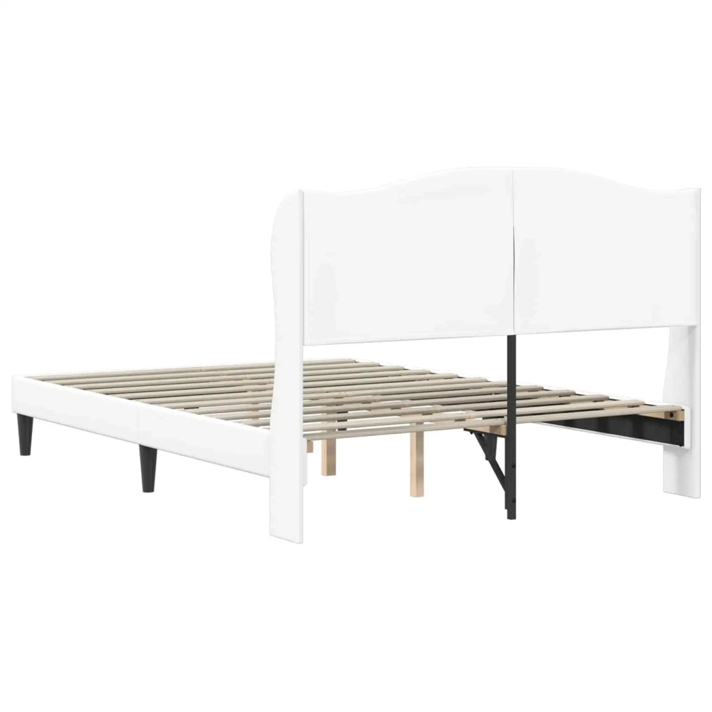 Struttura del letto con testiera Bianco 140 x 200 cm Similpelle 42027857