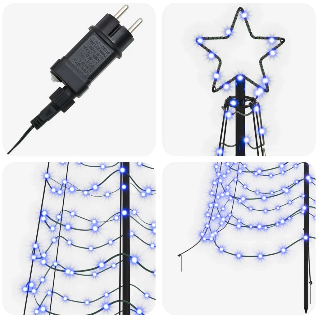 Albero di Natale a spirale LED con picchetto EKENAS 300 cm 42056595