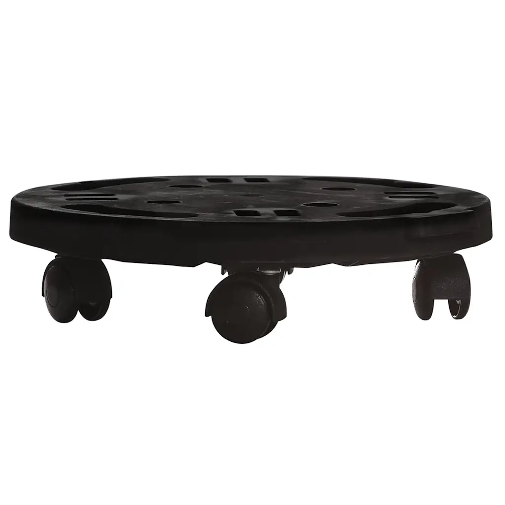 Carrelli per Piante con Ruote 5 pz Diametro 30 cm Neri 170 kg 3143917