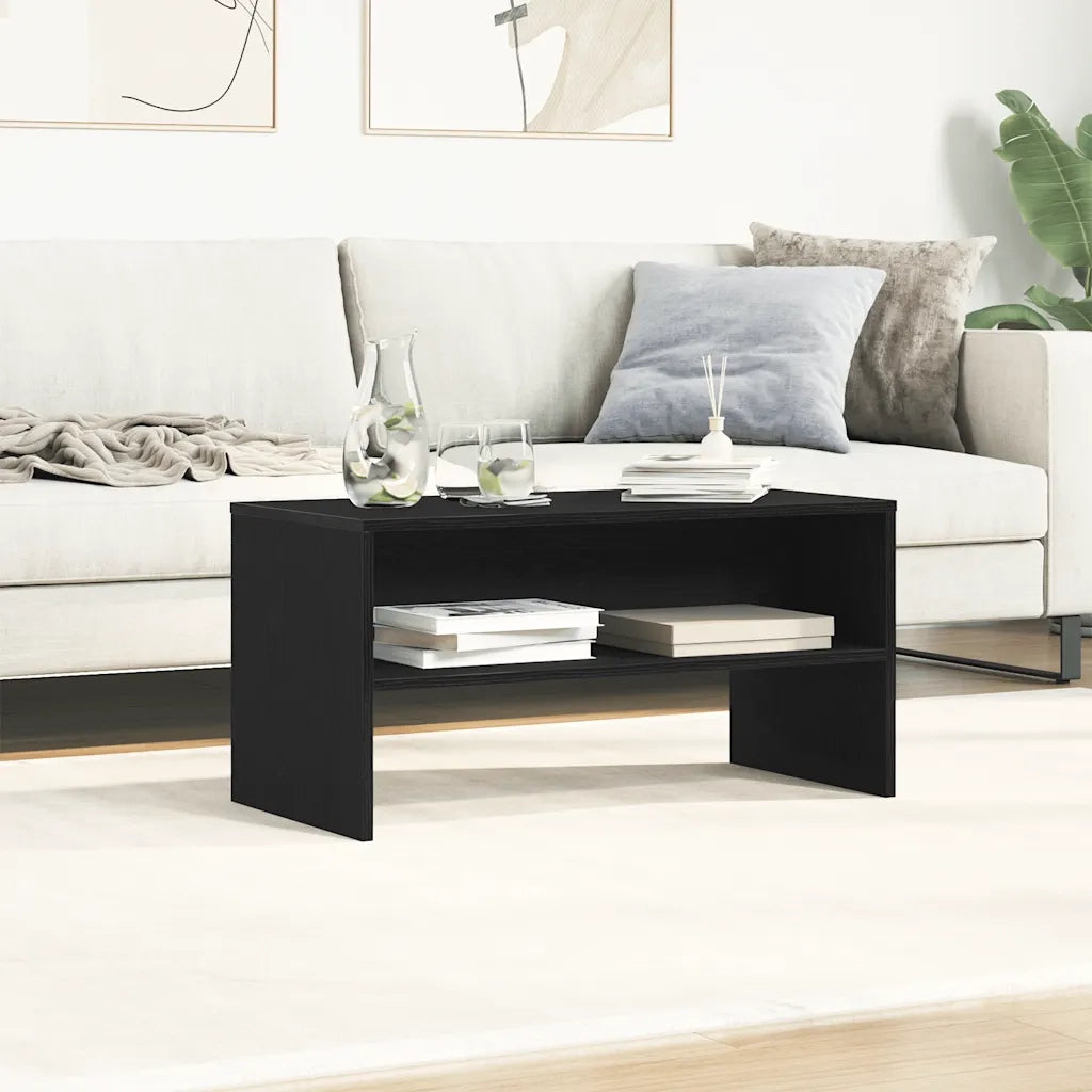 Mobile Porta TV Rovere Nero 80x40x40 cm in Legno Multistrato 862393