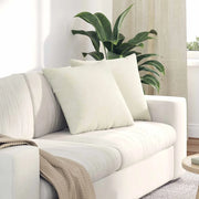 Cuscini da Divano 2 pcs Crema 50 x 50 cm Tessuto in Cords