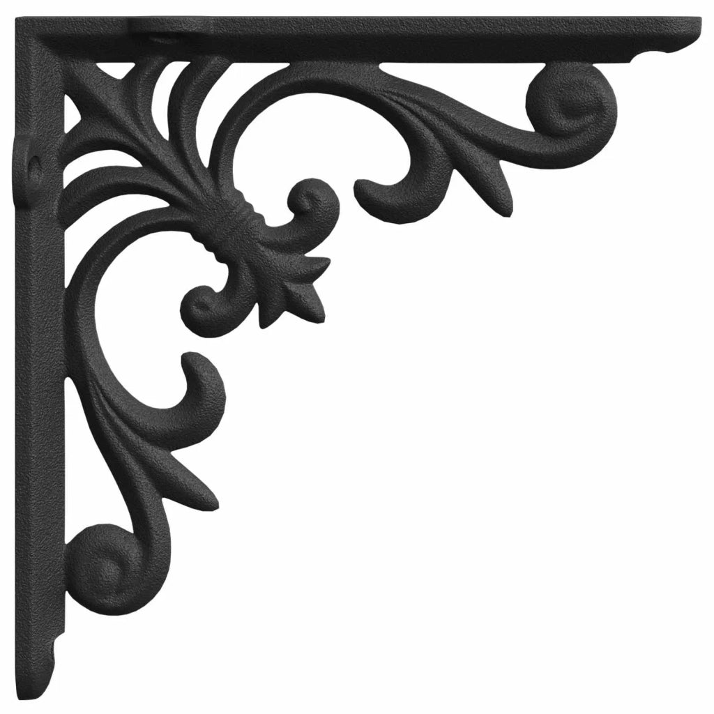 Supporti per mensole da parete 12 pz Nero 10 x 10 x 2.8 cm 42038830