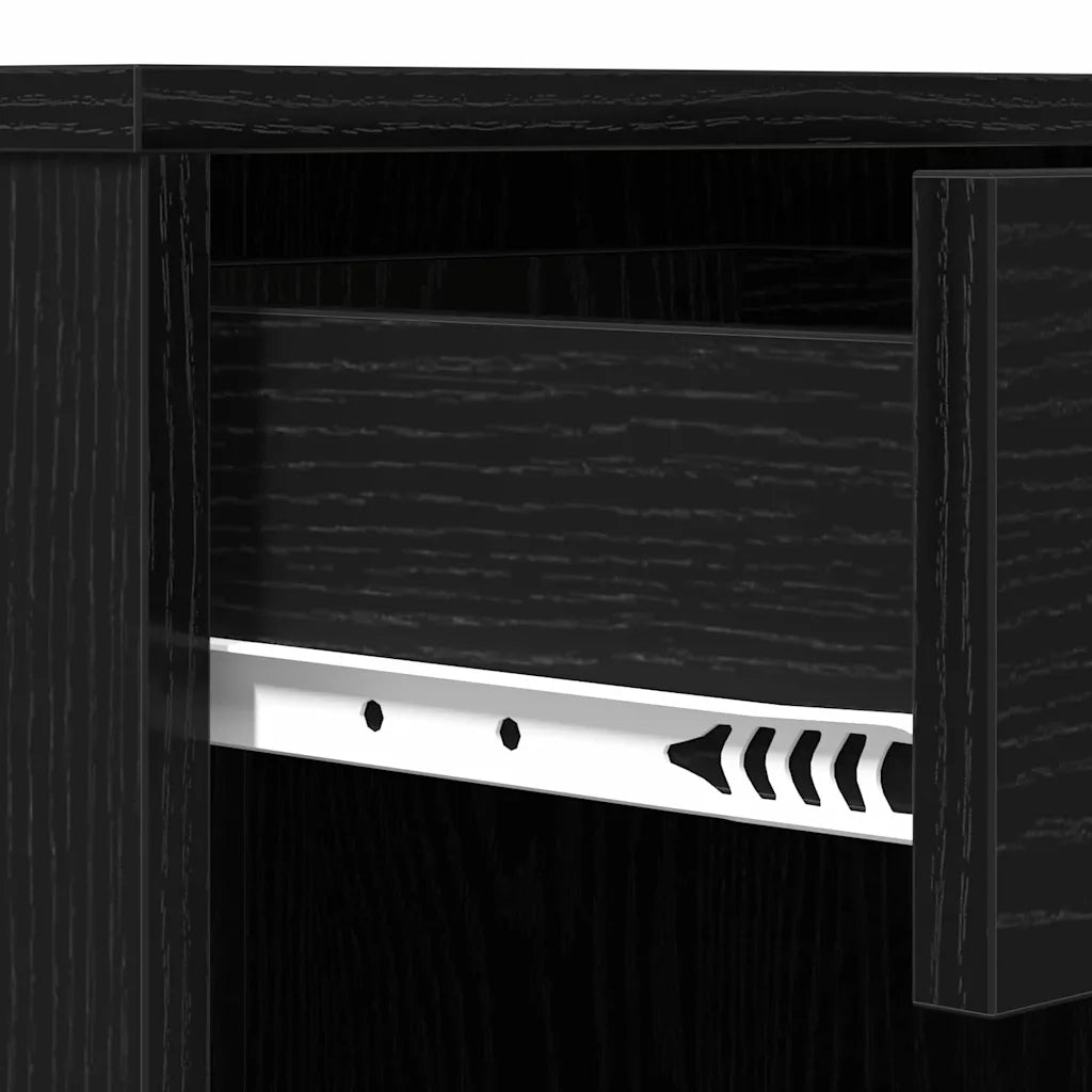 Mobiletto Cosmetico con cassetto Rovere Nero 80 x 40 x 75 cm 862787