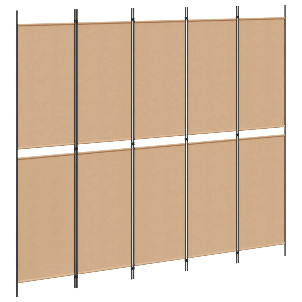 Pannello Separatore a 5 Pannelli Beige 250 x 220 cm Tessuto 42039225