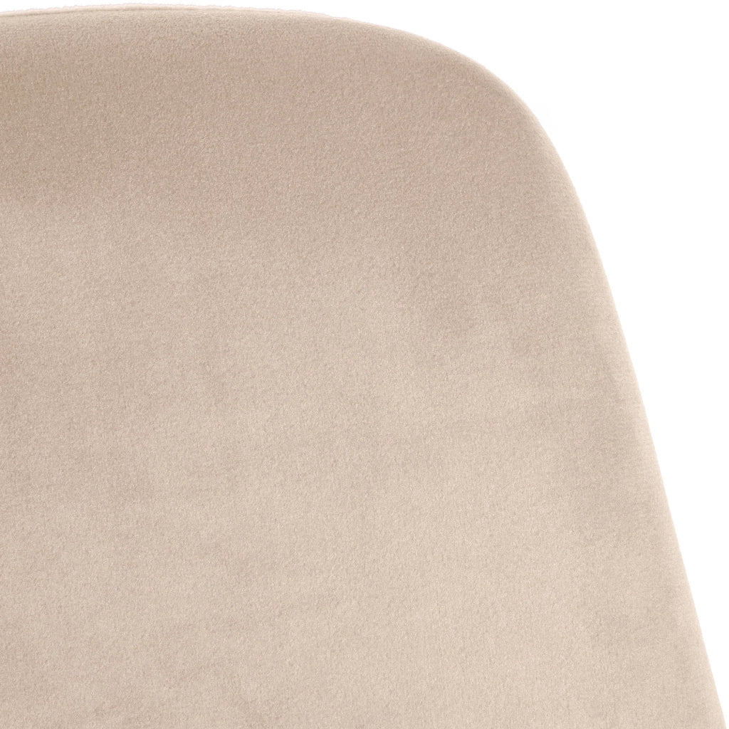 Sedia da pranzo Victoria Velvet Cover crema