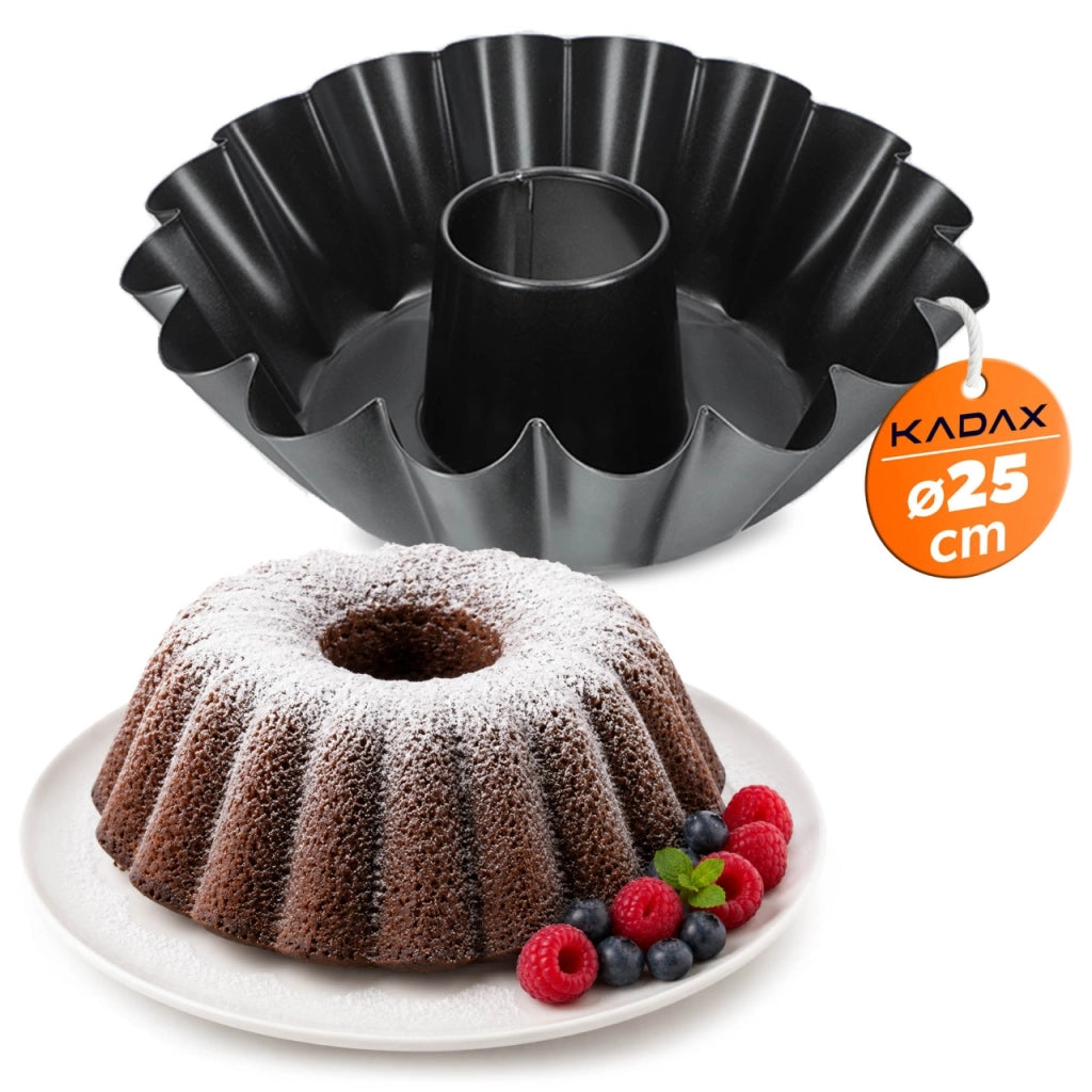 Teglia da forno antiaderente KADAX con camino, 25 cm