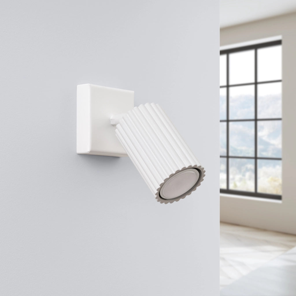 Applique moderna bianca orientabile GU10 GRAVIO Pure Lume