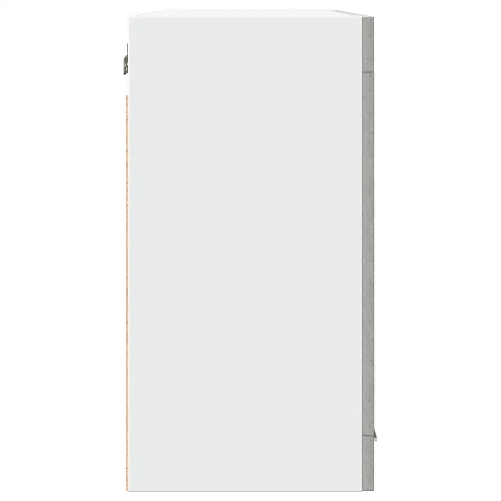 vidaXL Mobile Pensile con Vetro “Lyon” Grigio Cemento 80x31x60 cm