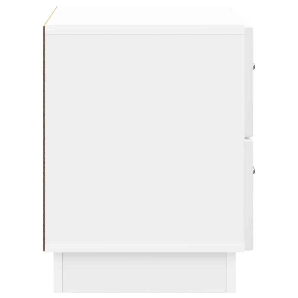 Armadio da Notte con cassetto Bianco Lucido 62 x 34,5 x 44,5 cm 895239
