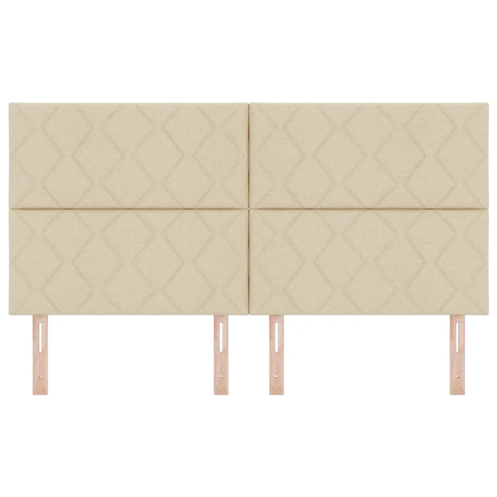 Testiera in Tessuto Geometrico Crema 180 cm Tessuto 3337943