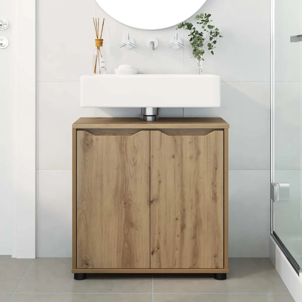 Mobile per lavabo da bagno Rovere artigianale 60 x 30 x 60 cm
