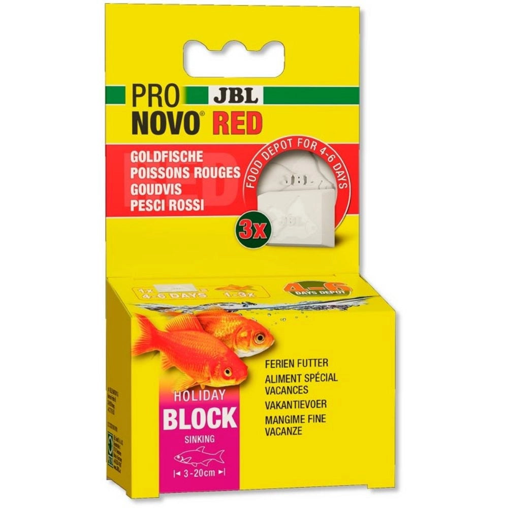 JBL ProNovo Red Holiday Block - mangime vacanze per pesci rossi