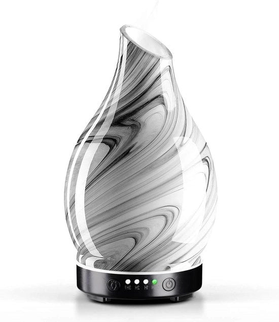 Diffusore di Aria per Olii Essenziali con Timer - Ultrasuono, Silenzioso, Umidificatore con 7 Colori LED - Senza Bisogno di Riscaldamento Automatico