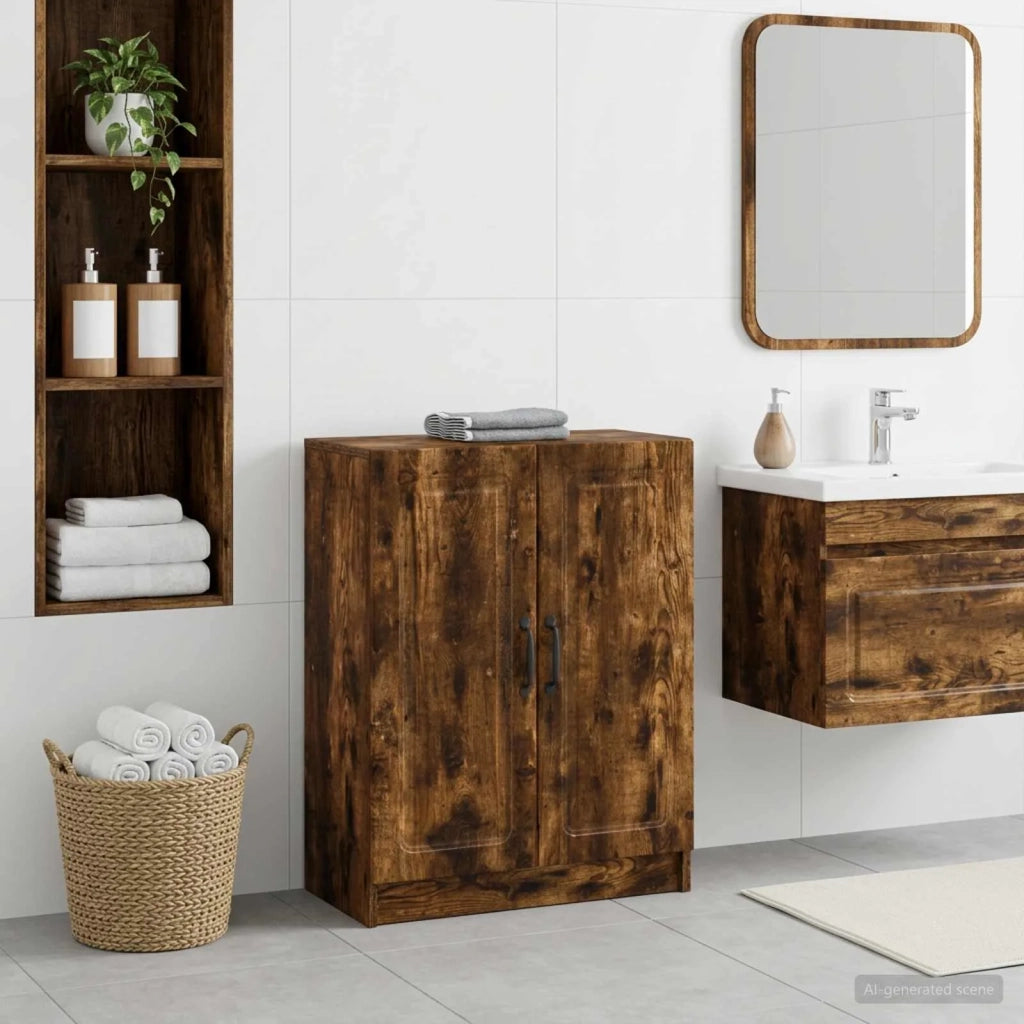 Mobiletto da Bagno UTRECHT Rovere Fumo 59,5 x 31 x 77 cm 897720