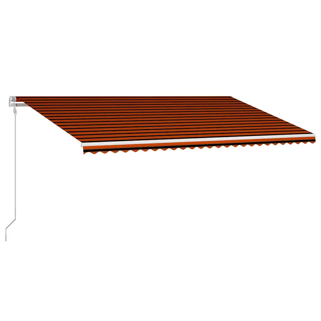 Tenda da Sole Retrattile 600x300 cm Arancione e Marrone 3051208