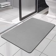 Tappeto Antidérapante Super Assorbente a Diatomite per Porte Bagno e Salotti (Grigio, 40x60cm)