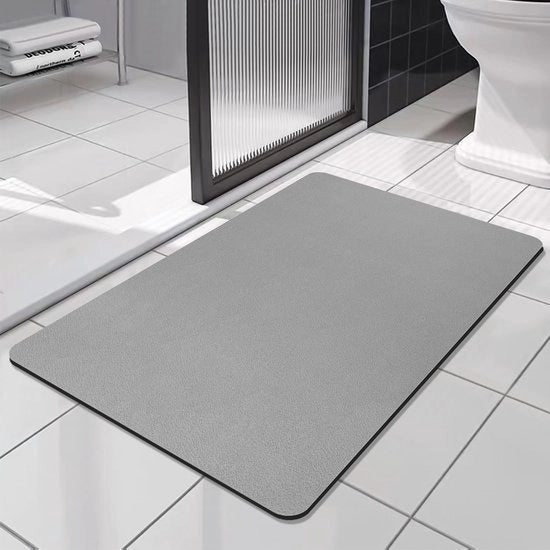 Tappeto Antidérapante Super Assorbente a Diatomite per Porte Bagno e Salotti (Grigio, 40x60cm)